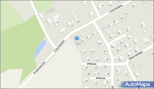 Szprotawa, Ciszowska, 19, mapa Szprotawa