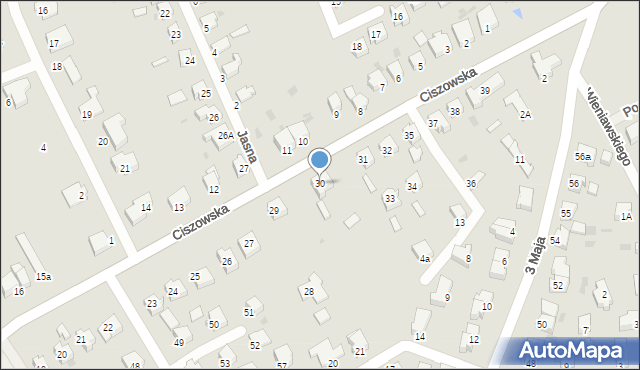 Szprotawa, Ciszowska, 30, mapa Szprotawa
