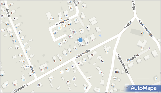 Szprotawa, Ciszowska, 4, mapa Szprotawa