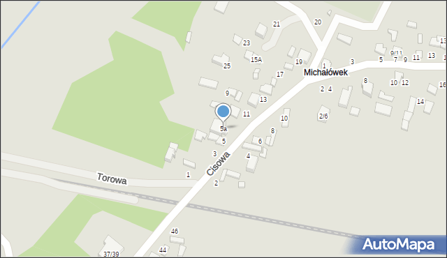 Tomaszów Mazowiecki, Cisowa, 5a, mapa Tomaszów Mazowiecki
