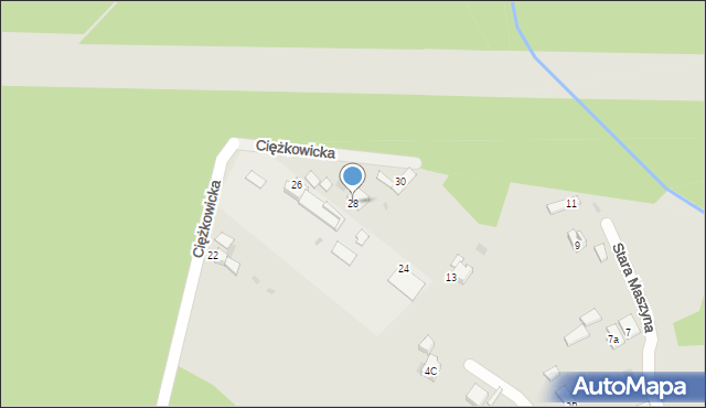 Trzebinia, Ciężkowicka, 28, mapa Trzebinia