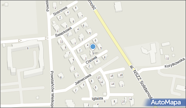 Turek, Cisowa, 3, mapa Turka