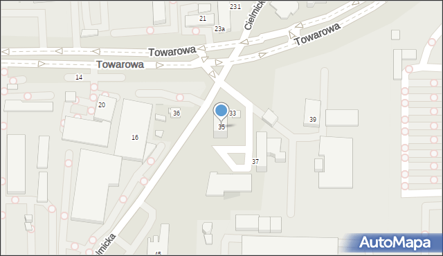 Tychy, Cielmicka, 35, mapa Tychów