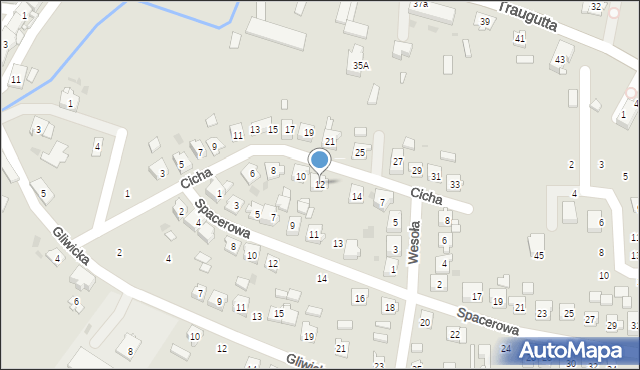 Ujazd, Cicha, 12, mapa Ujazd