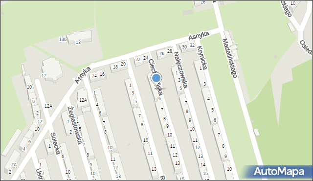 Wałbrzych, Ciechocińska, 4, mapa Wałbrzycha