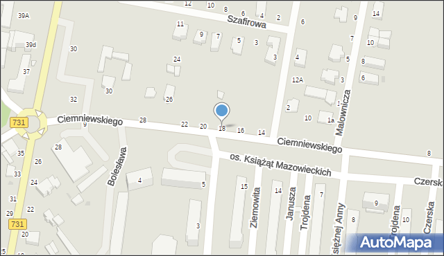 Warka, Ciemniewskiego Marcelego, ks., 18, mapa Warka