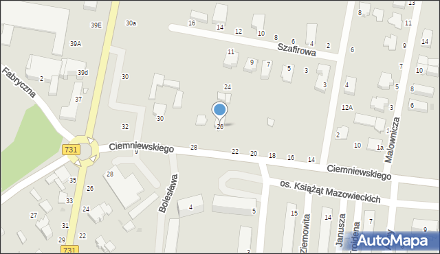 Warka, Ciemniewskiego Marcelego, ks., 26, mapa Warka