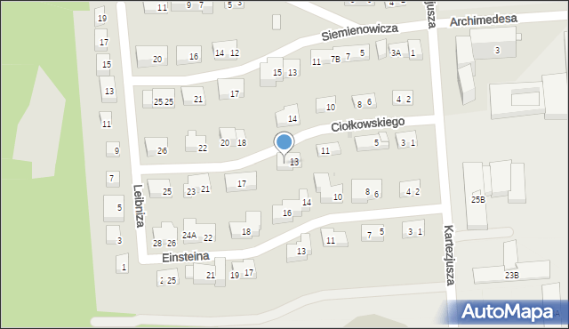Warszawa, Ciołkowskiego Konstantego, 15, mapa Warszawy