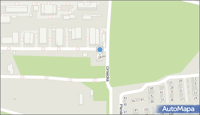 Warszawa, Ciupagi, 1A, mapa Warszawy