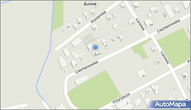 Warszawa, Ciechanowska, 5b, mapa Warszawy