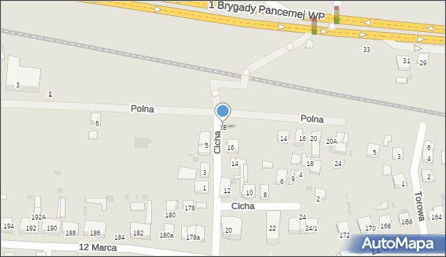 Wejherowo, Cicha, 18, mapa Wejherowo