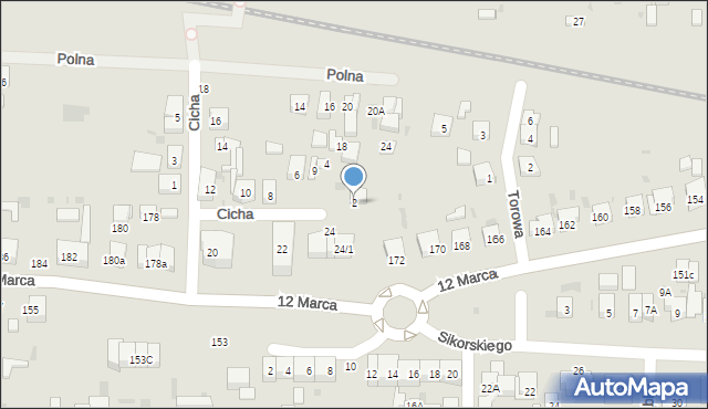 Wejherowo, Cicha, 2, mapa Wejherowo