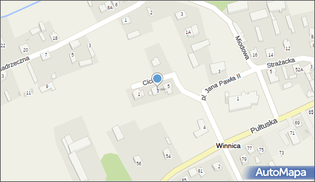 Winnica, Cicha, 3, mapa Winnica