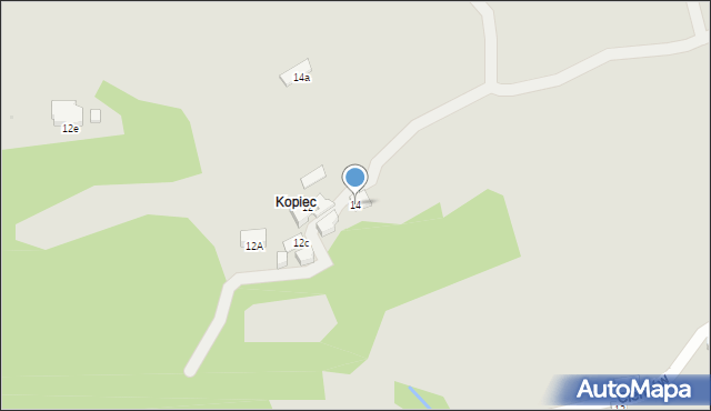 Wisła, Cieńków, 14, mapa Wisła