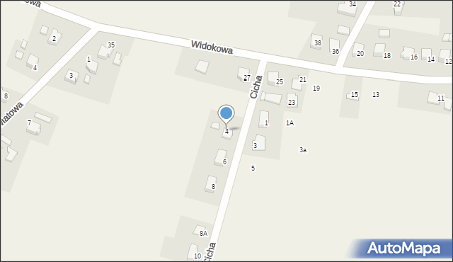 Witkowice, Cicha, 4, mapa Witkowice