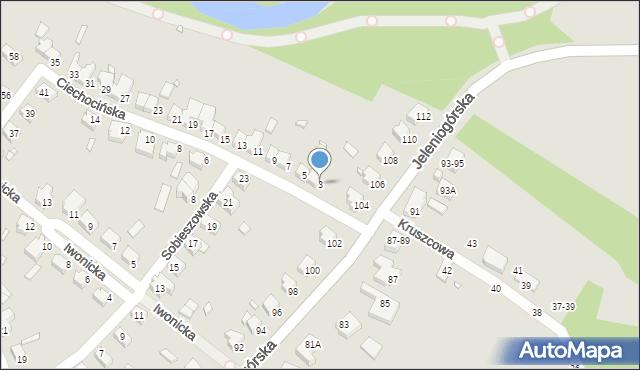 Wrocław, Ciechocińska, 3, mapa Wrocławia