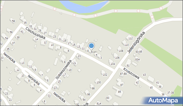 Wrocław, Ciechocińska, 7, mapa Wrocławia