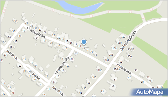 Wrocław, Ciechocińska, 9, mapa Wrocławia