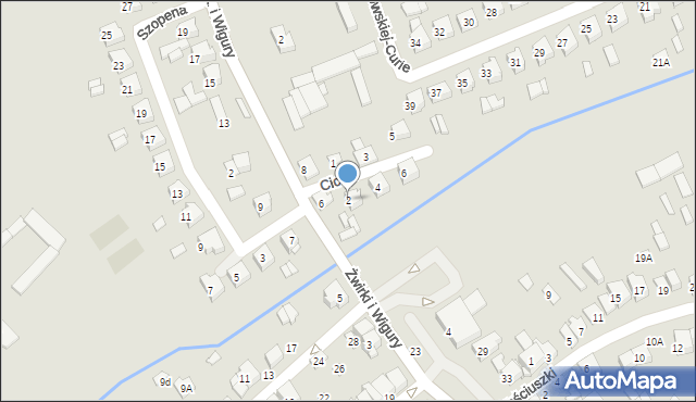 Wysokie Mazowieckie, Cicha, 2, mapa Wysokie Mazowieckie