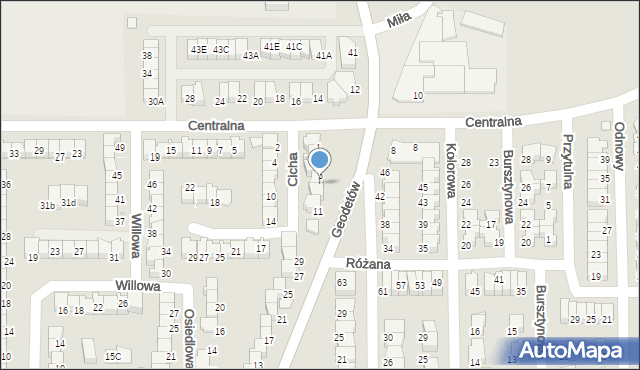 Wyszków, Cicha, 7, mapa Wyszków