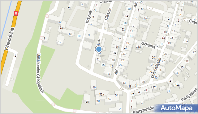 Ząbkowice Śląskie, Ciasna, 19, mapa Ząbkowice Śląskie