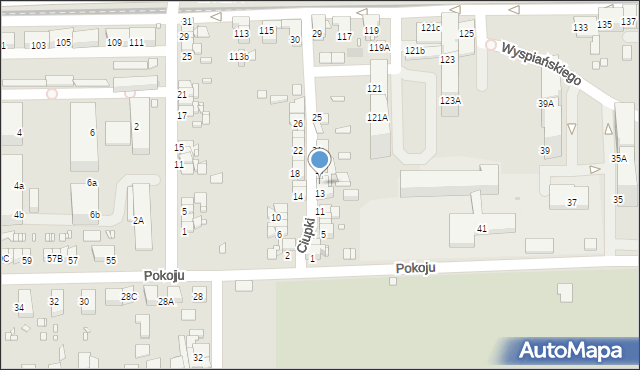 Zabrze, Ciupki Józefa, 15, mapa Zabrza