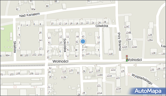 Zabrze, Ciupki Józefa, 39, mapa Zabrza