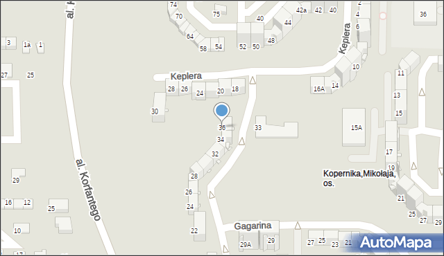 Zabrze, Ciołkowskiego Konstantego, 36, mapa Zabrza