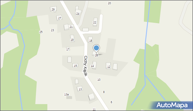 Zakliczyn, Cichy Kącik, 16, mapa Zakliczyn