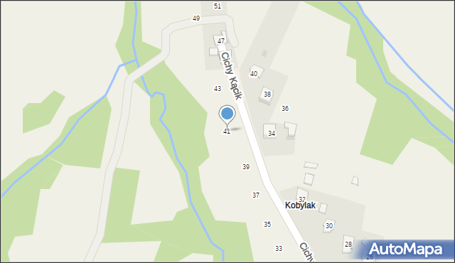 Zakliczyn, Cichy Kącik, 41, mapa Zakliczyn