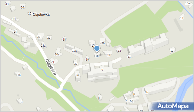 Zakopane, Ciągłówka, 16, mapa Zakopanego