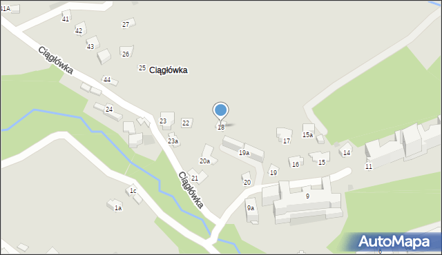 Zakopane, Ciągłówka, 18, mapa Zakopanego