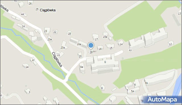 Zakopane, Ciągłówka, 19, mapa Zakopanego