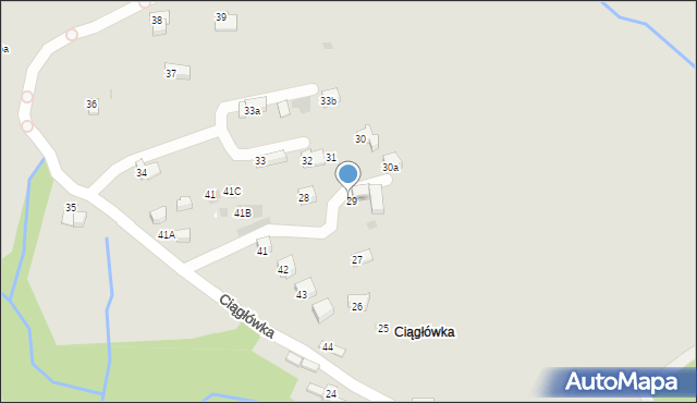 Zakopane, Ciągłówka, 29, mapa Zakopanego