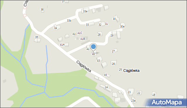 Zakopane, Ciągłówka, 42, mapa Zakopanego