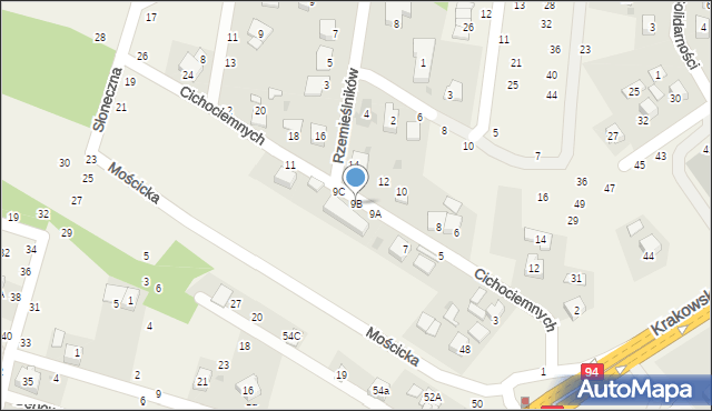 Zbylitowska Góra, Cichociemnych, 9B, mapa Zbylitowska Góra