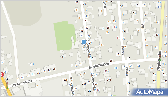 Zgierz, Ciosnowska, 25, mapa Zgierz