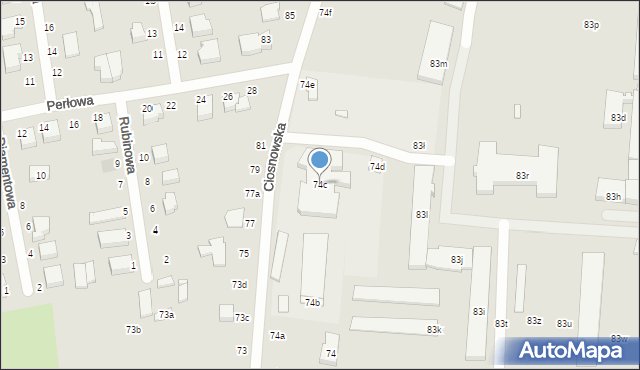 Zgierz, Ciosnowska, 74c, mapa Zgierz