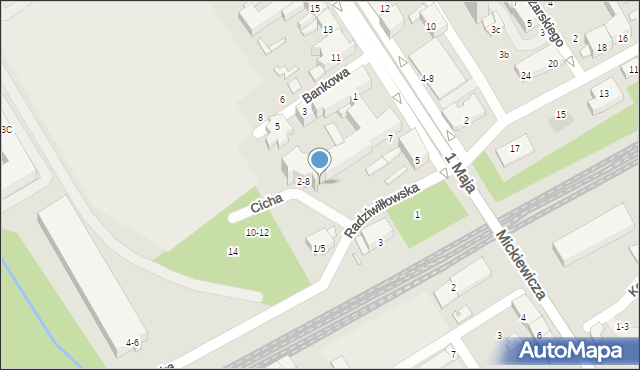 Żyrardów, Cicha, 2/8, mapa Żyrardów