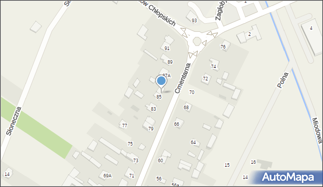 Adamów, Cmentarna, 87, mapa Adamów