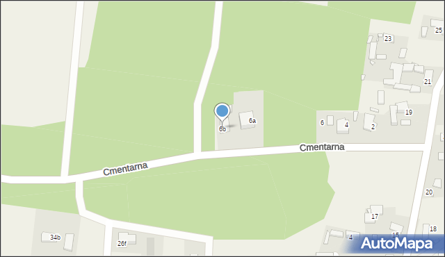 Biestrzynnik, Cmentarna, 6b, mapa Biestrzynnik