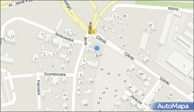 Bydgoszcz, Cmentarna, 3a, mapa Bydgoszczy