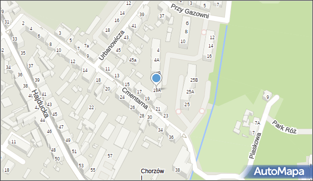 Chorzów, Cmentarna, 19A, mapa Chorzów