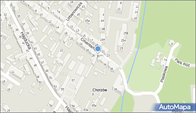 Chorzów, Cmentarna, 30, mapa Chorzów