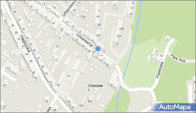 Chorzów, Cmentarna, 32, mapa Chorzów