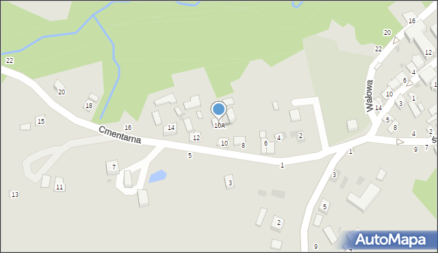 Czchów, Cmentarna, 10A, mapa Czchów