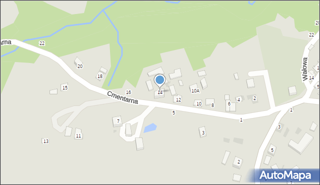 Czchów, Cmentarna, 14, mapa Czchów