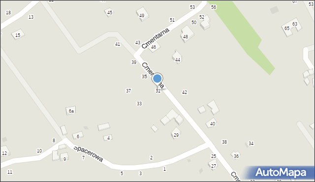 Czchów, Cmentarna, 31, mapa Czchów