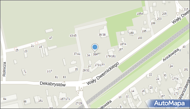 Częstochowa, Cmentarna, 34A, mapa Częstochowy