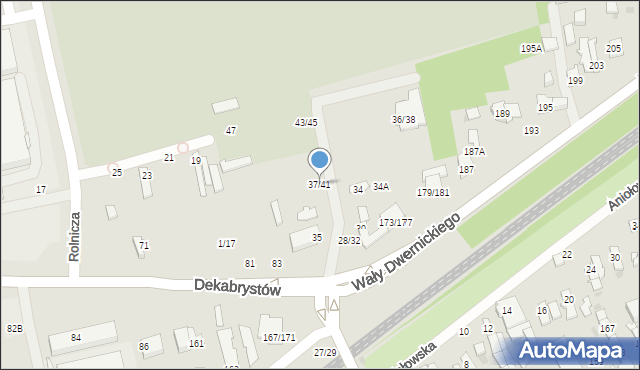 Częstochowa, Cmentarna, 37/41, mapa Częstochowy